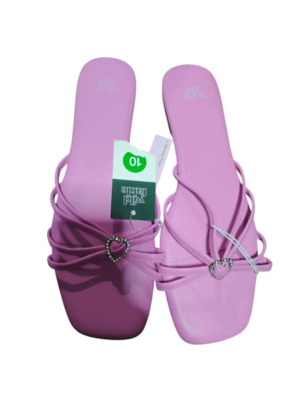 ❤️wild fable Lavender Pink Heart-Strap Slide Sandals